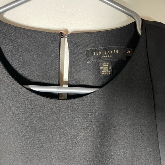 Ted Baker London Double Layer Crepe Mini Dress size 3 - Picture 3 of 5